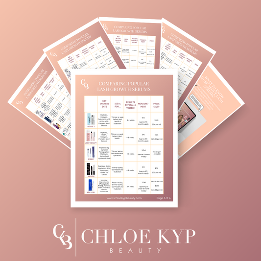 FREE: LASH SERUM COMPARISON TABLE