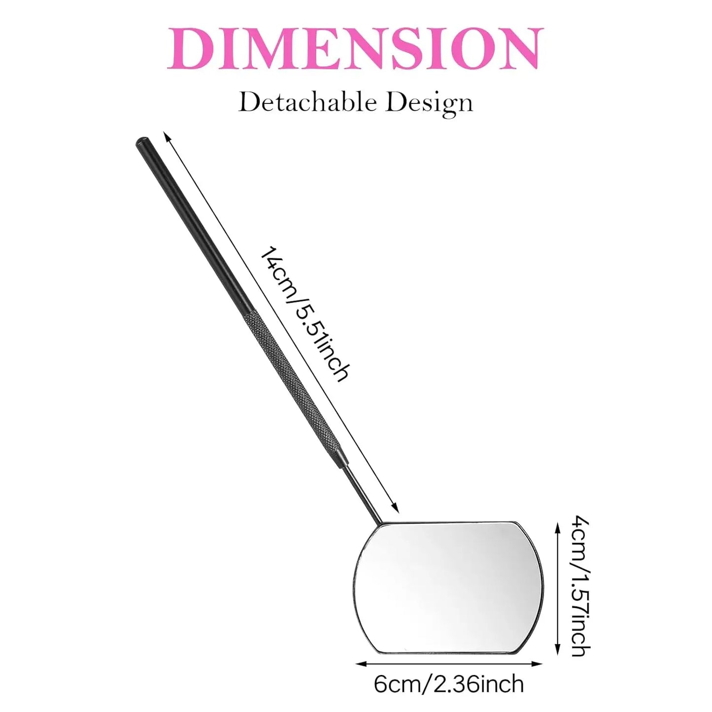 STAINLESS STEEL LASH MIRROR (x1)