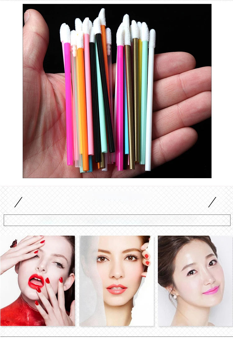 50x DISPOSABLE LIP WANDS