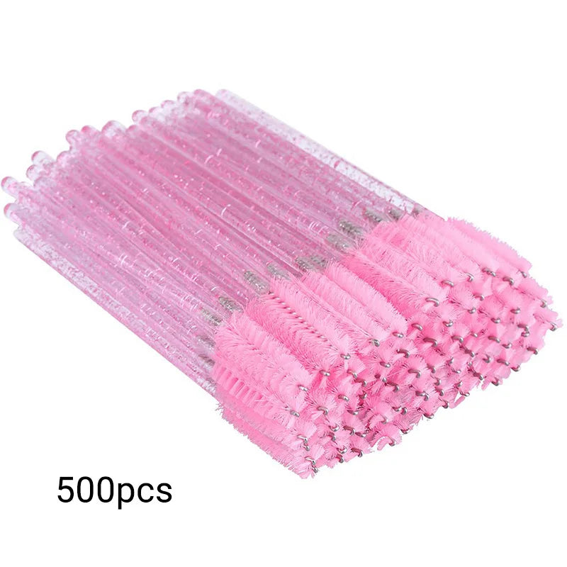 500x DISPOSABLE MASCARA WANDS/SPOOLIES