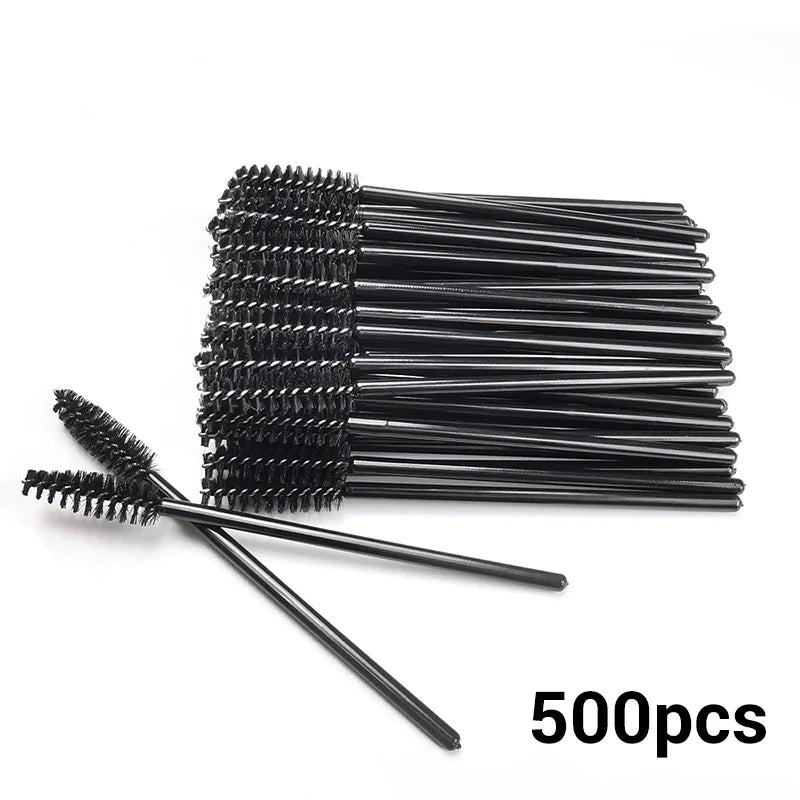 500x DISPOSABLE MASCARA WANDS/SPOOLIES