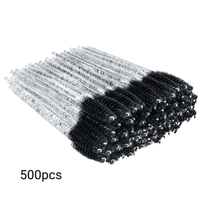 500x DISPOSABLE MASCARA WANDS/SPOOLIES