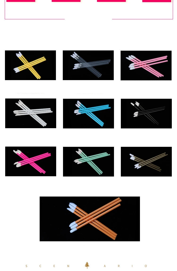 50x DISPOSABLE LIP WANDS