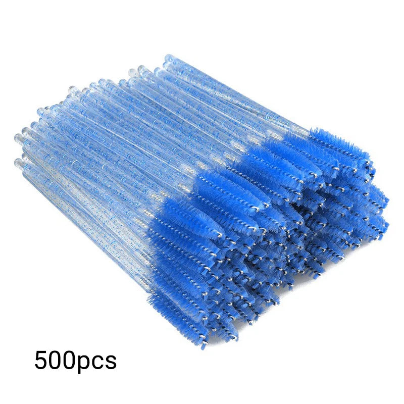 500x DISPOSABLE MASCARA WANDS/SPOOLIES