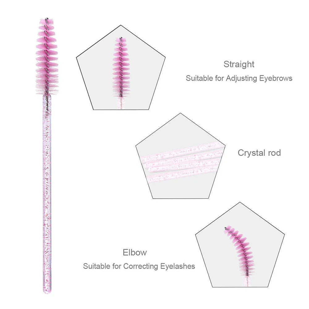 500x DISPOSABLE MASCARA WANDS/SPOOLIES